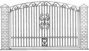 wrought iron gate design sample